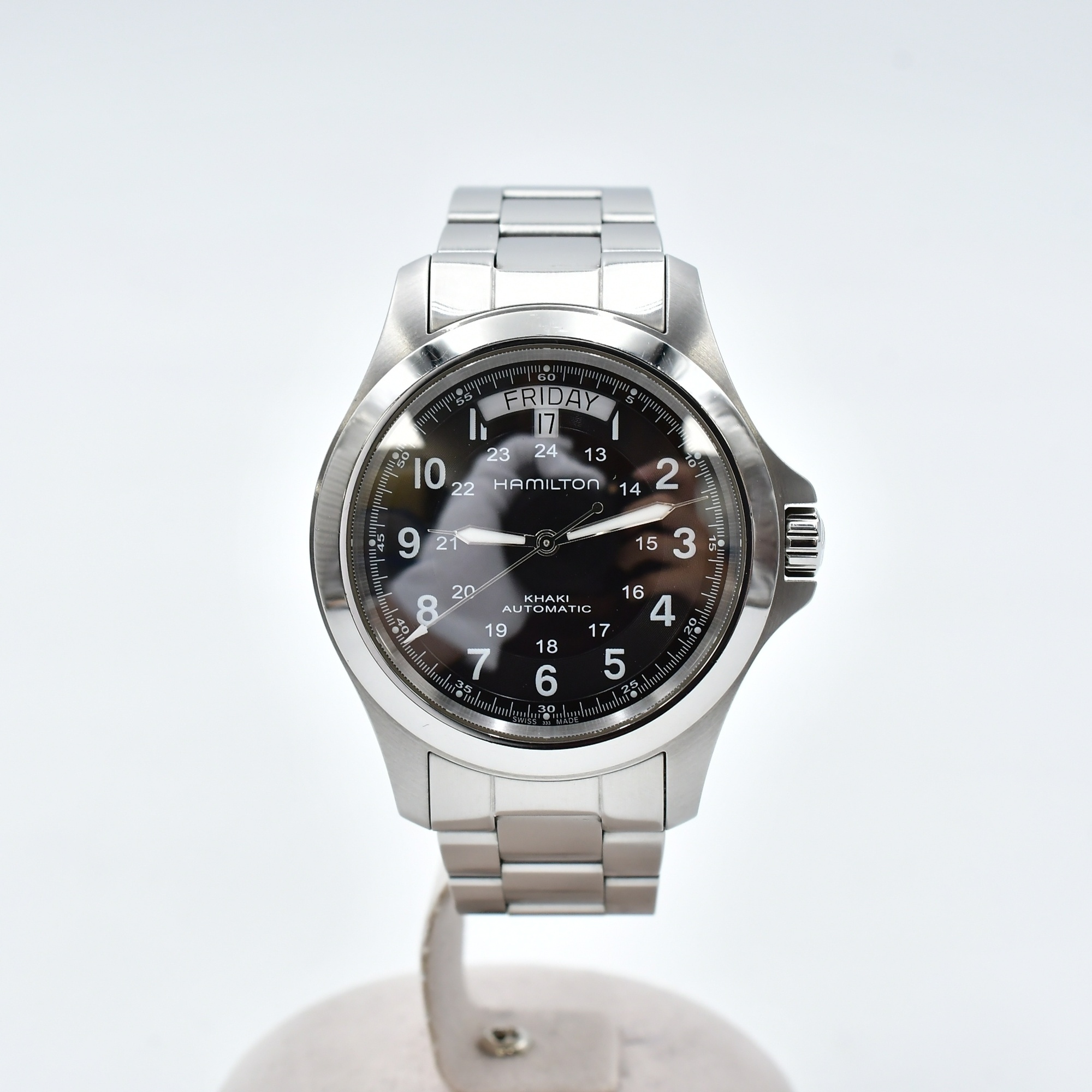 ハミルトン カーキ フィールド 黒文字盤 SS/AT Bランク