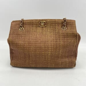 シャネル ココマーク チェーンショルダー トートバッグ ブラウン ラフィア GD金具 ターンロック 買取実績【買取日：2026年1月27日】