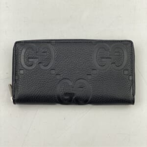 グッチ ジャンボGG ジップアラウンドウォレット ラウンドファスナー 長財布 黒 レザー 739484 買取実績【買取日：2026年1月4日】