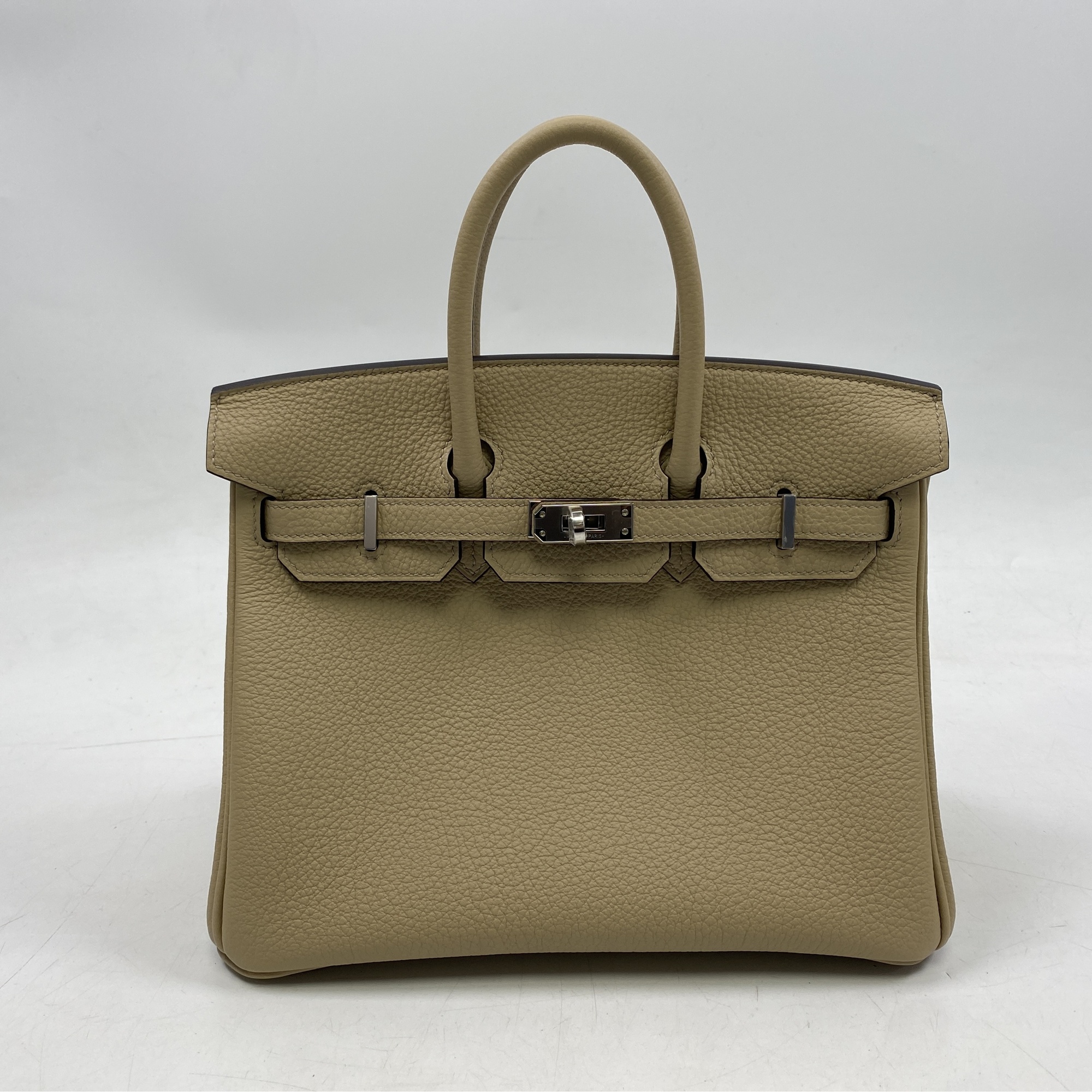 エルメス バーキン25 トレンチ トゴ SV金具 K刻印 Bランク