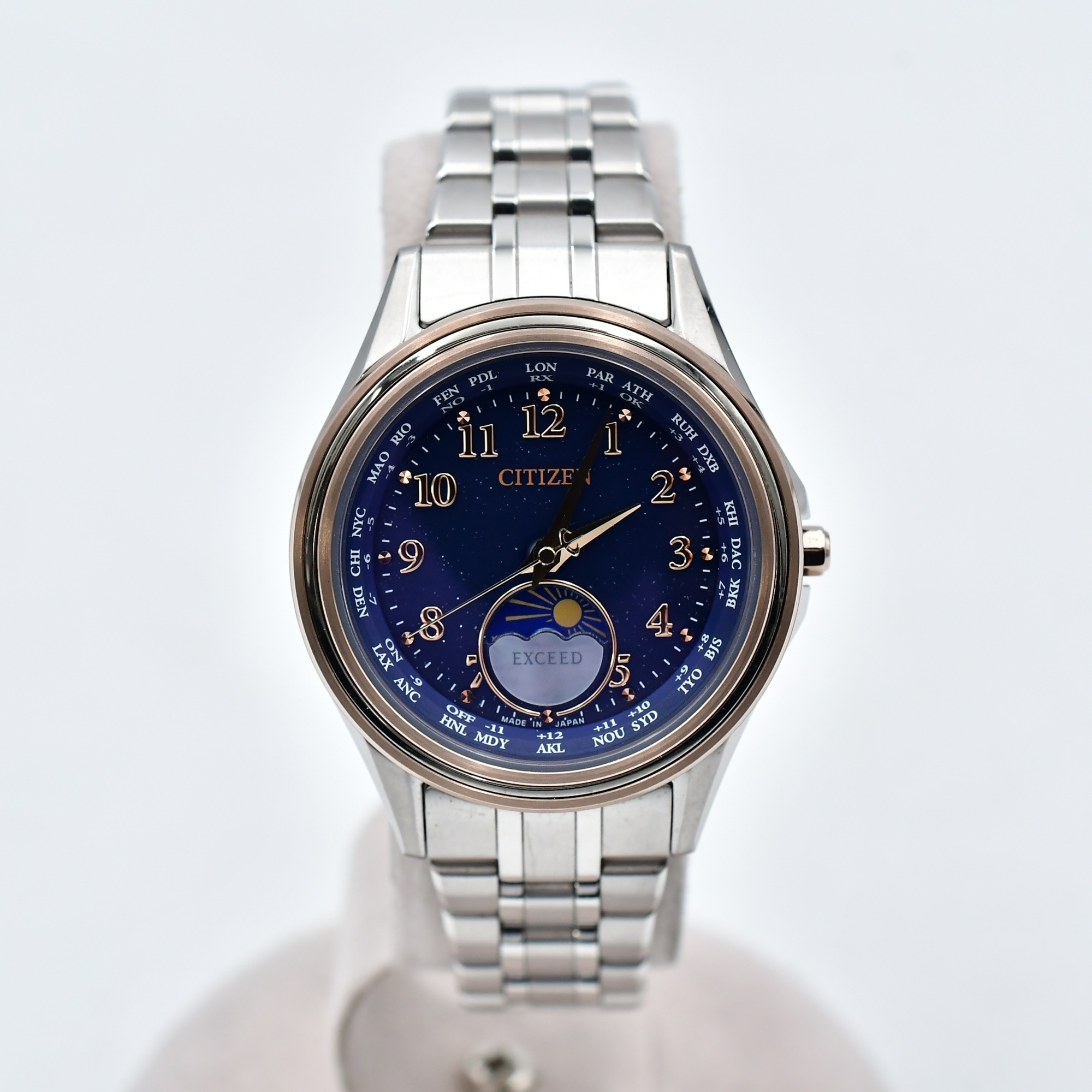 シチズン エクシード YOZORAコレクション 青文字盤 SS/ソーラー ABランク