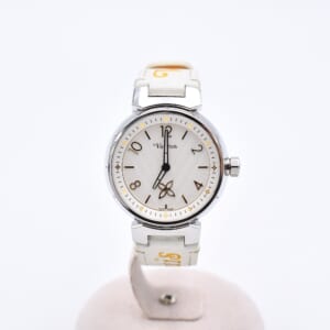 ルイ・ヴィトン タンブール ニューウェーブ MM 白文字盤 SS×革/QZ QA092 買取実績【買取日：2026年1月6日】