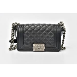 シャネル ボーイシャネル チェーンショルダー 黒 キャビアスキン ブラック金具 買取実績【買取日：2023年2月23日】