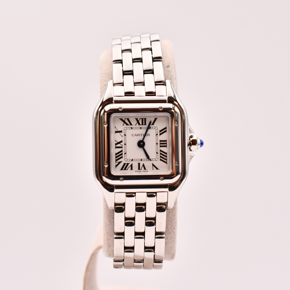 カルティエ パンテールドゥカルティエ SM シルバー文字盤 SS/QZ WSPN0006 Sランク