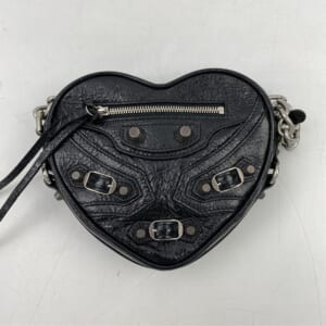 バレンシアガ ルカゴール ハートミニ チェーンショルダーバッグ ミニバッグ ブラック シルバー金具 レザー 722781 722781 買取実績【買取日：2026年1月19日】