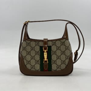 グッチ GGスプリーム ジャッキー 1961 ミニ ホーボー ショルダーバッグ ブラウン レザー 637092 買取実績【買取日：2025年11月2日】