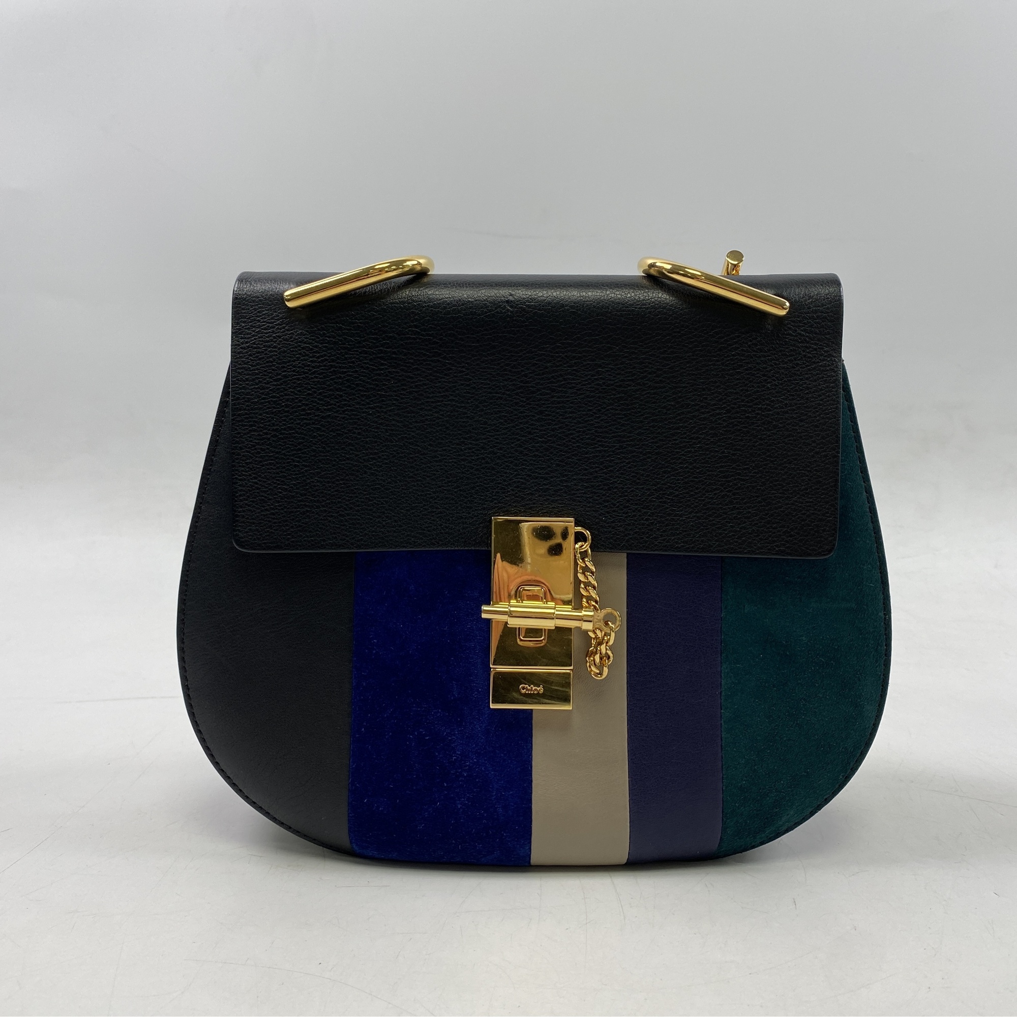 クロエ ドリュー チェーンショルダーバッグ マルチカラー スエード