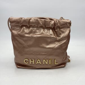 シャネル シャネル22 ミニ ピンク シャイニーカーフ GD金具 買取実績【買取日：2026年1月26日】