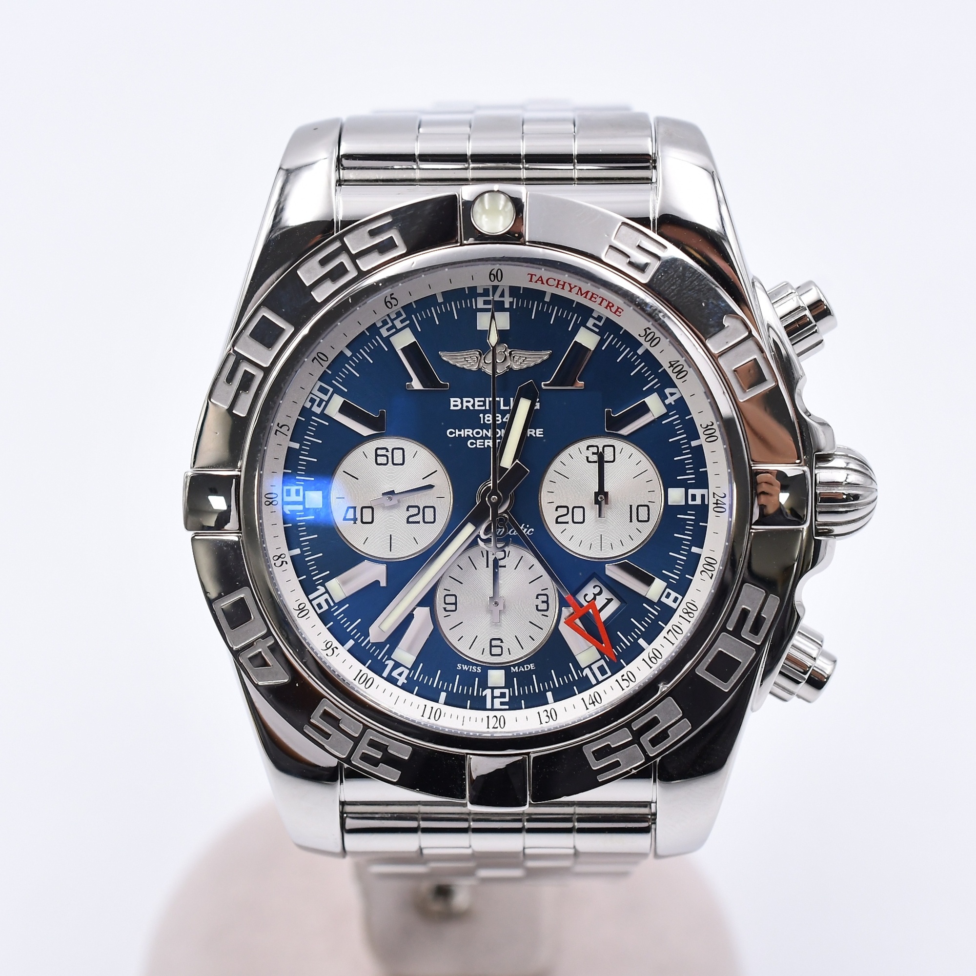 ブライトリング クロノマットGMT 黒文字盤 SS/AT Bランク