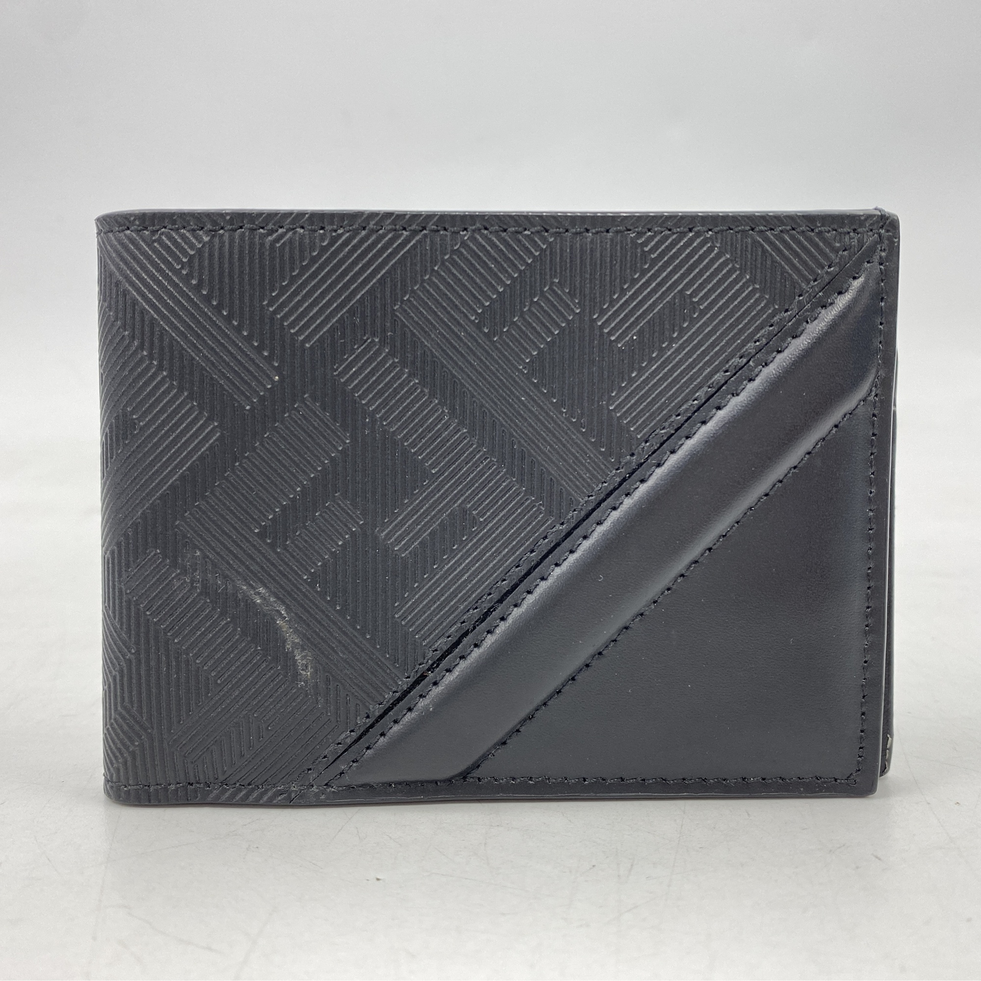 フェンディ ズッカ ダイアゴナル 黒 レザー Bランク