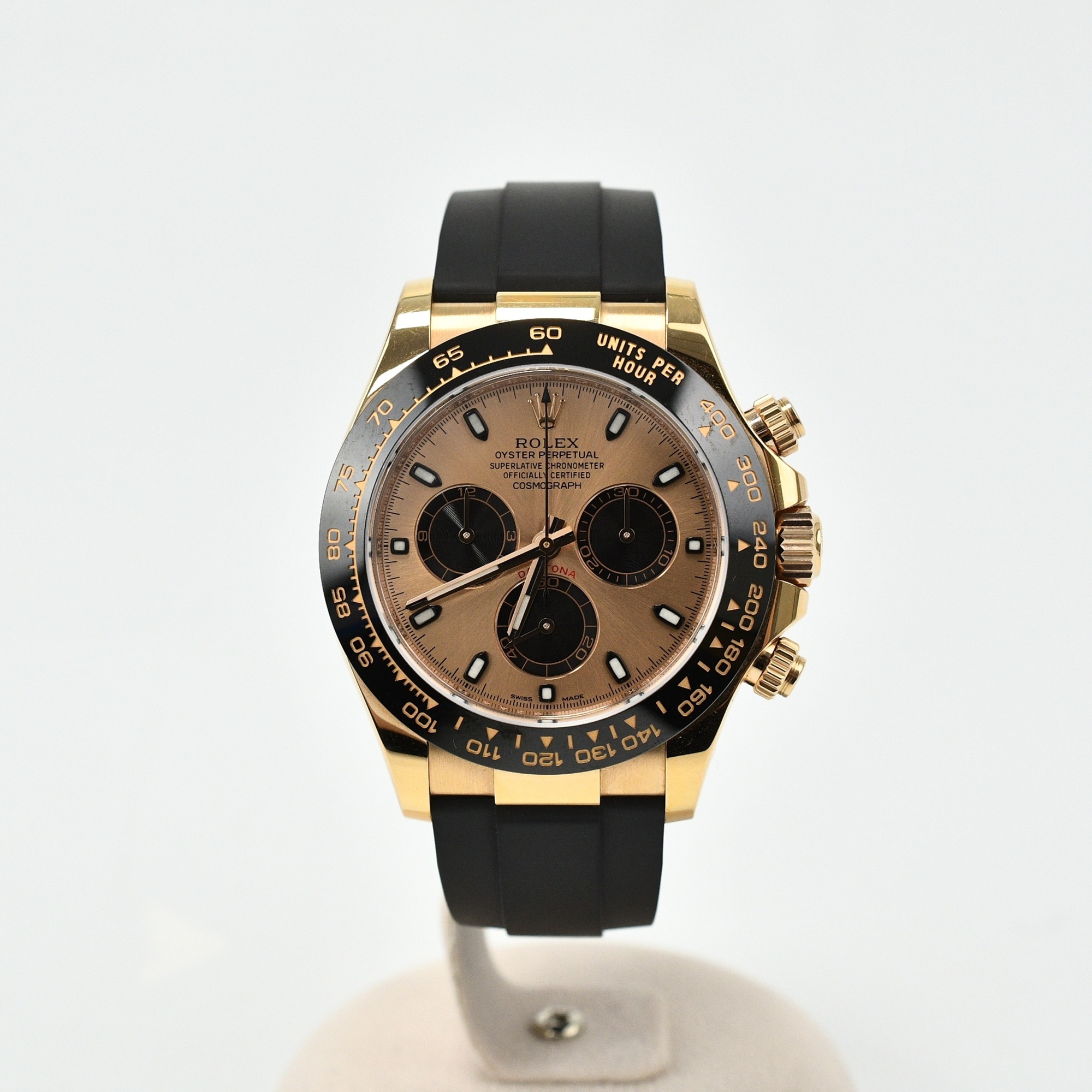 ロレックス デイトナ ロゼ×ブラック文字盤 PG×ラバー/AT Bランク