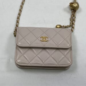 シャネル マトラッセ ボールチェーンベルトウォレット ミニクラッチバッグ ピンク ラムスキン GD金具 AP2306 買取実績【買取日：2026年1月17日】