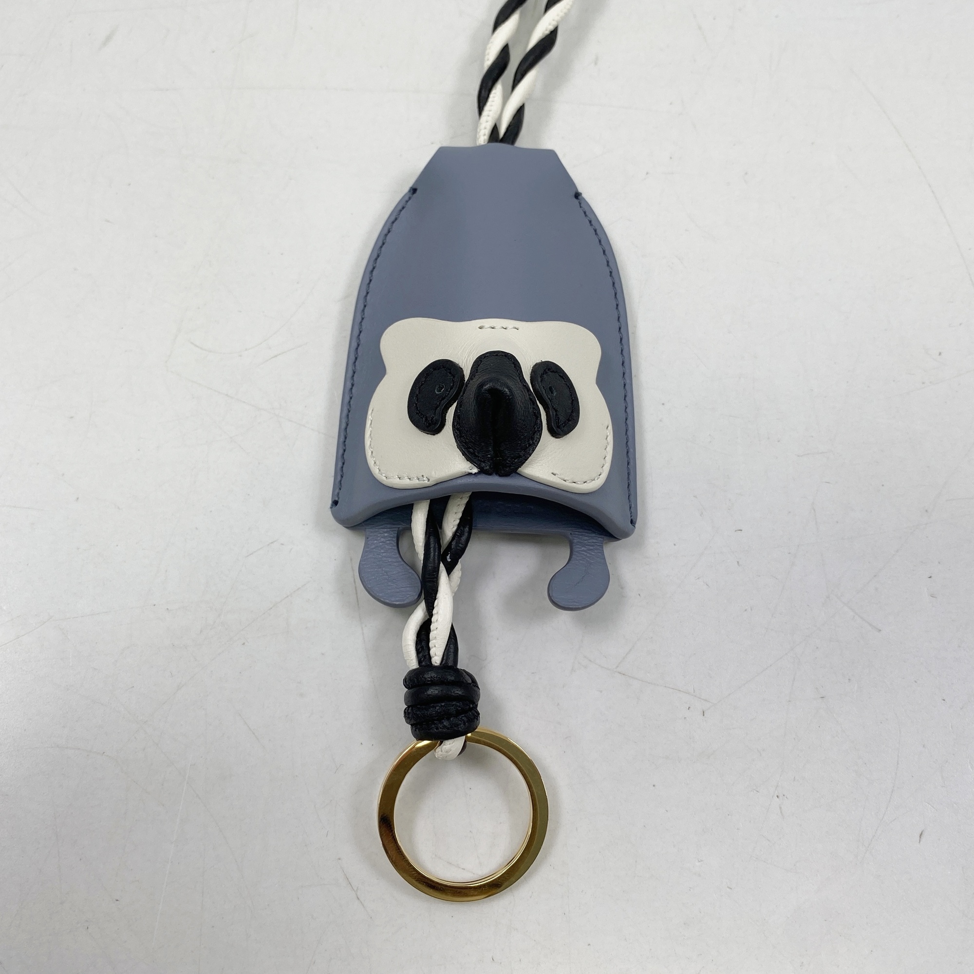 ロエベ SunaFujita アニマル チャーム スカイブルー レザー Sランク