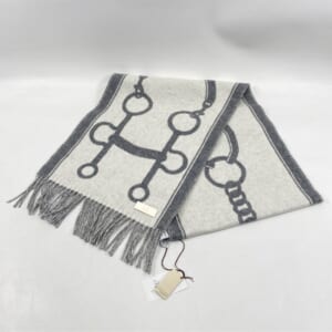 エルメス マフラーモール イヴォワールド×フランネルグレー カシミア 買取実績【買取日：2026年1月8日】