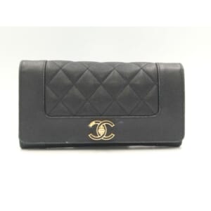 シャネル マドモアゼル ココマーク 長財布 黒 キャビアスキン 買取実績【買取日：2022年12月21日】