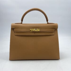 エルメス ケリー32 キャメル クシュベル GD金具 □C 買取実績【買取日：2025年10月25日】