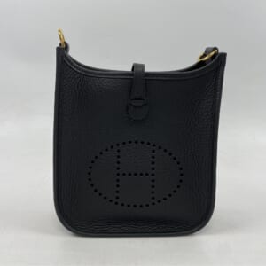 エルメス エヴリンTPM 黒 トリヨン GD金具 W刻印