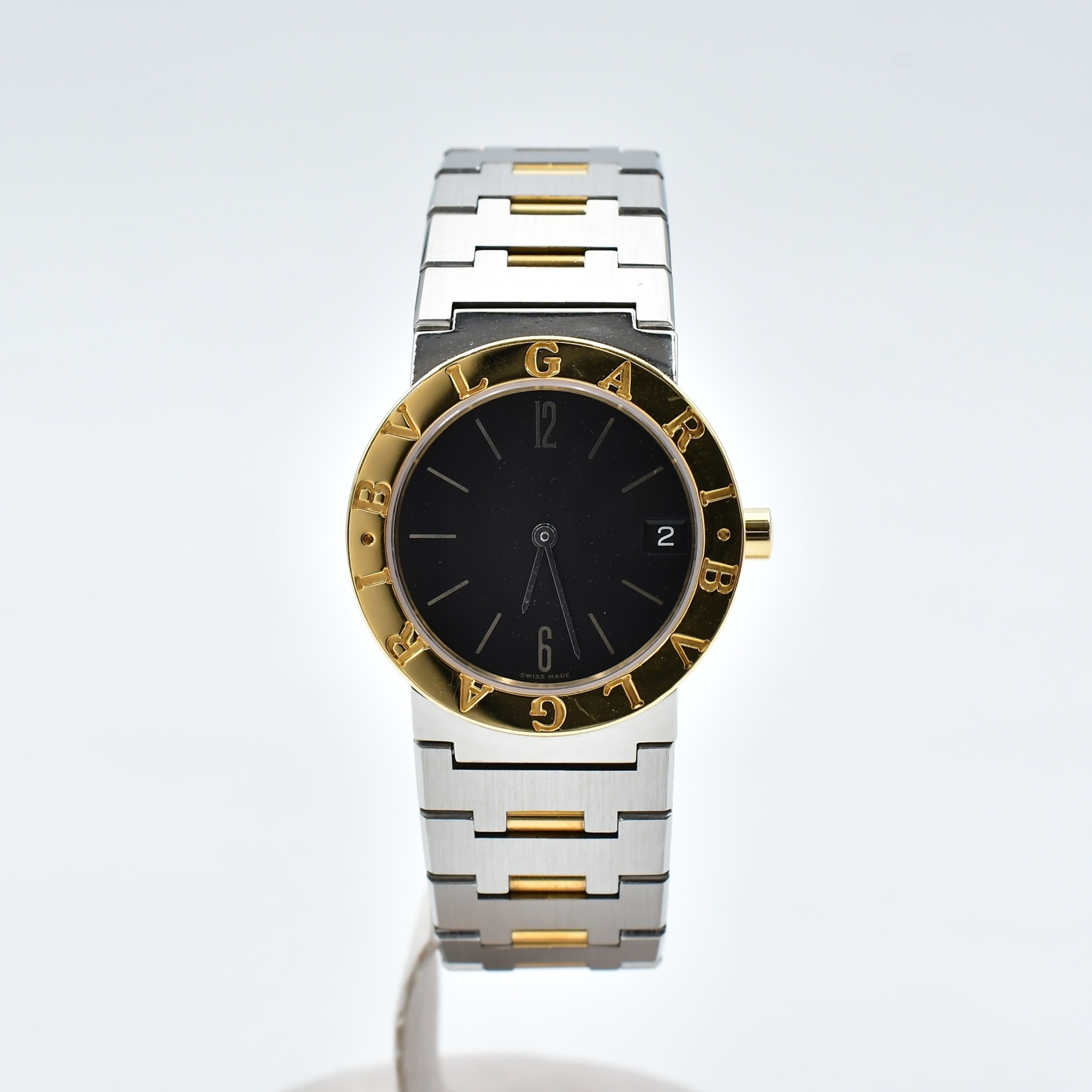ブルガリ ブルガリブルガリ 黒文字盤 SS×YG/QZ Bランク