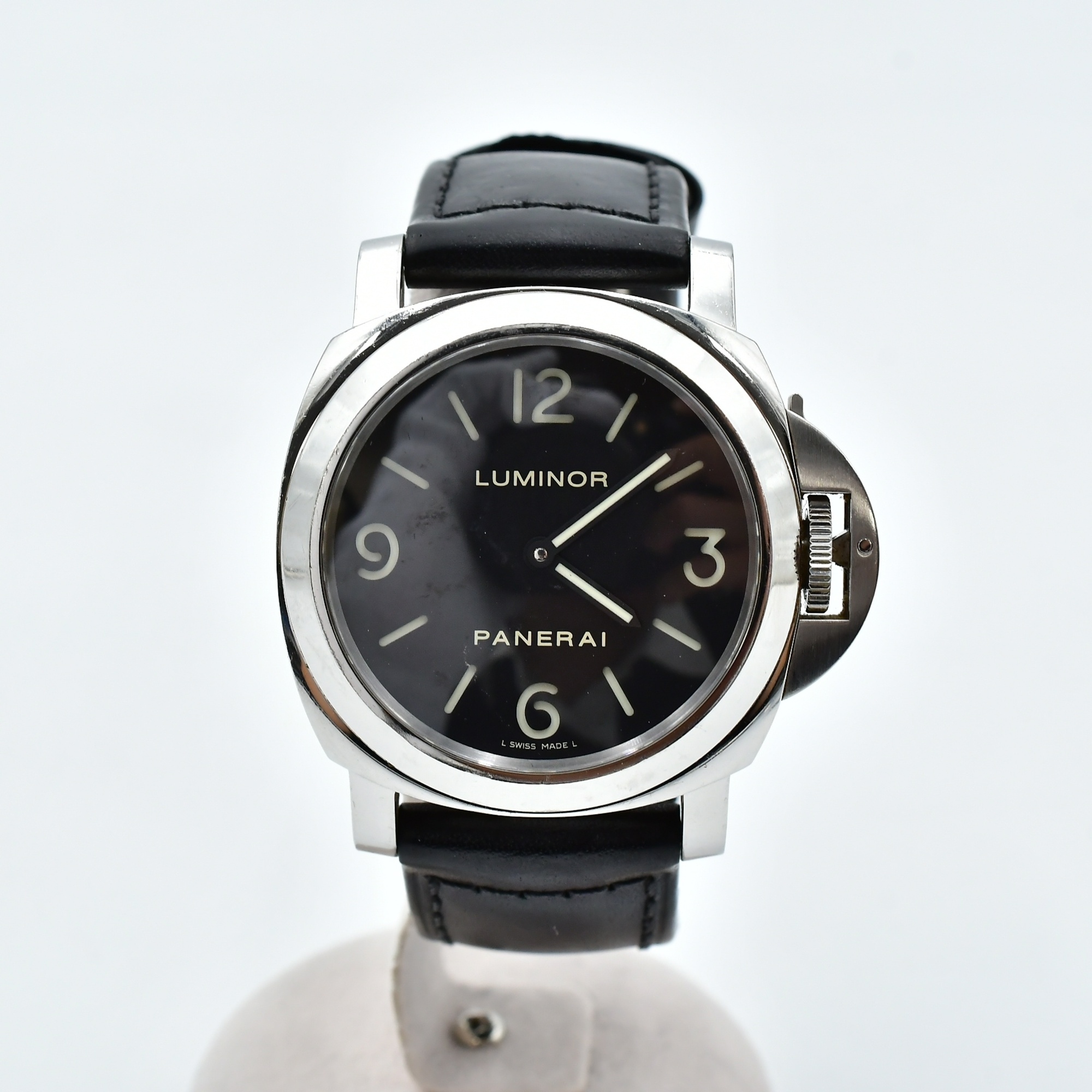 パネライ ルミノールベース 黒文字盤 SS×革/手巻き Bランク