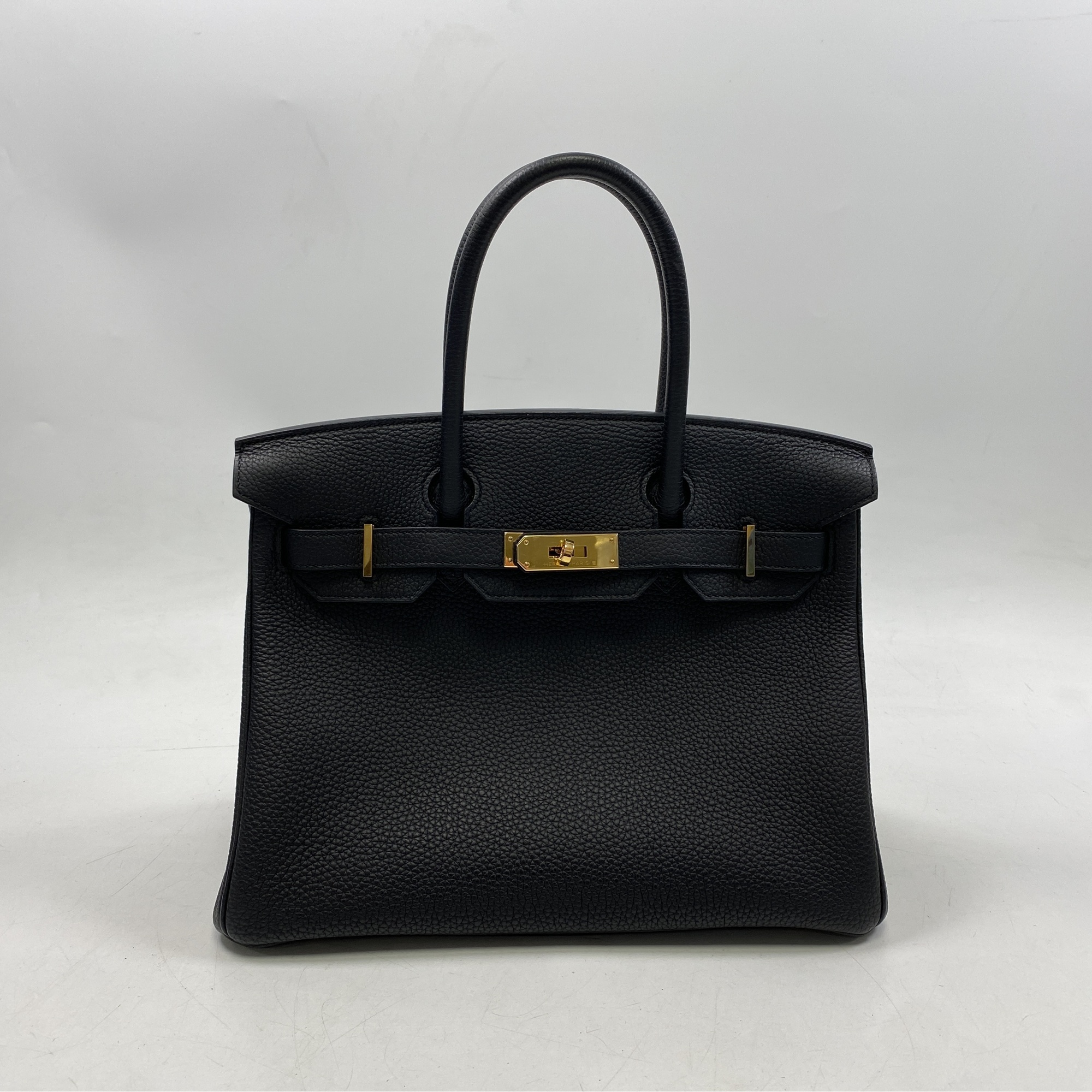 エルメス バーキン30 黒 トゴ PG金具 Ｄ刻印 ABランク