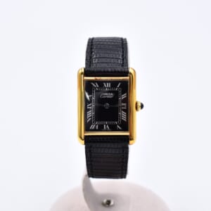 カルティエ ヴェルメイユ 黒文字盤 SS×革/QZ 81974913 買取実績【買取日：2026年1月7日】