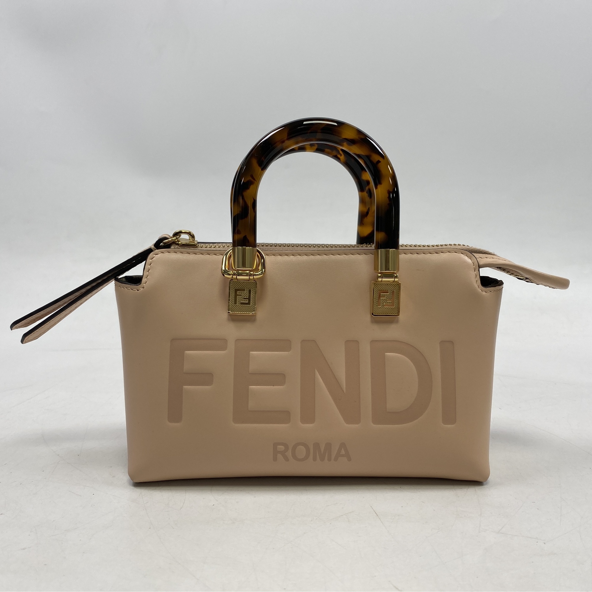 フェンディ バイザウェイ ミニ 2WAY レザー ロゴ ハンドバッグ ショルダーバッグ ピンク レディース 8BS067 Aランク