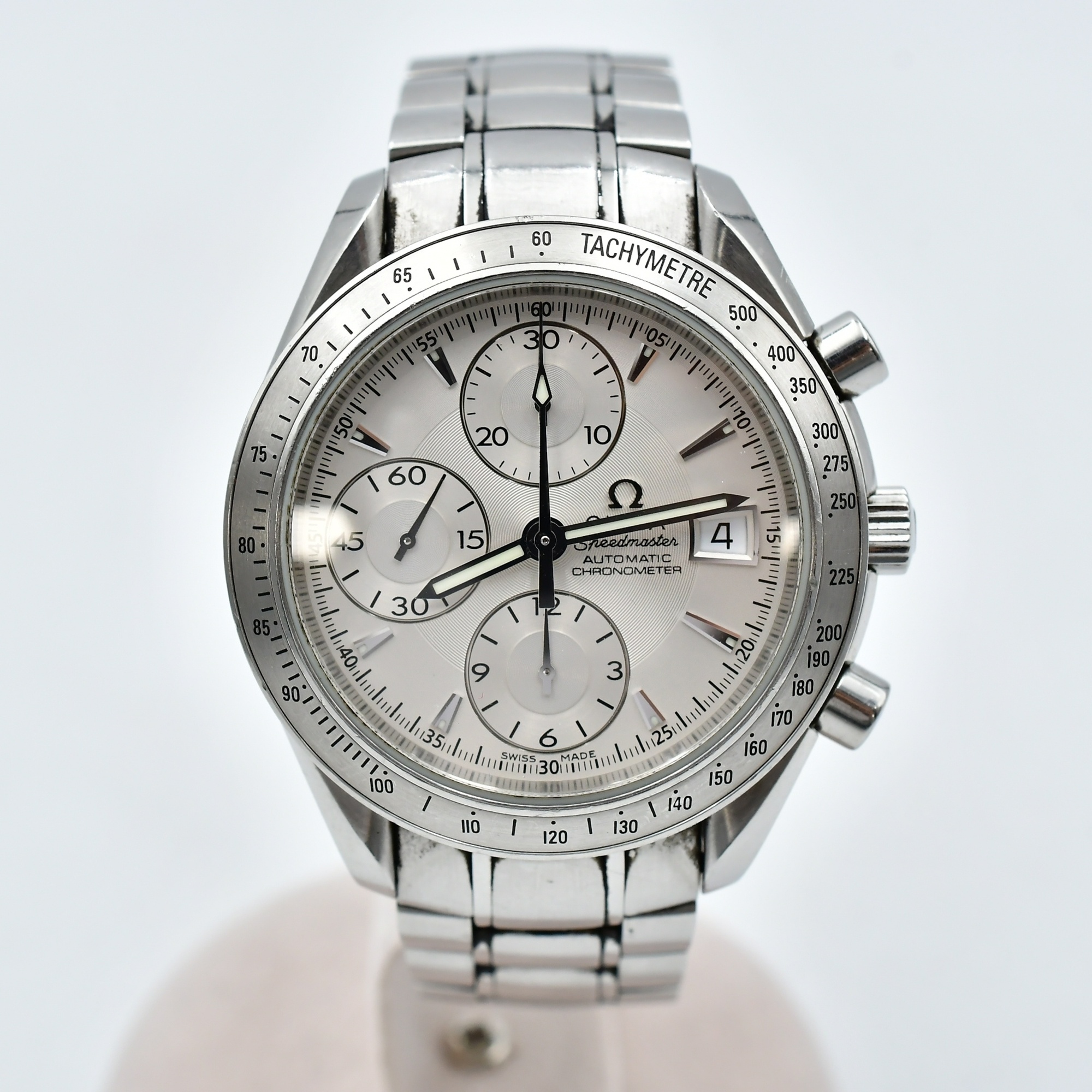 オメガ スピードマスターデイト シルバー文字盤 SS/AT Bランク