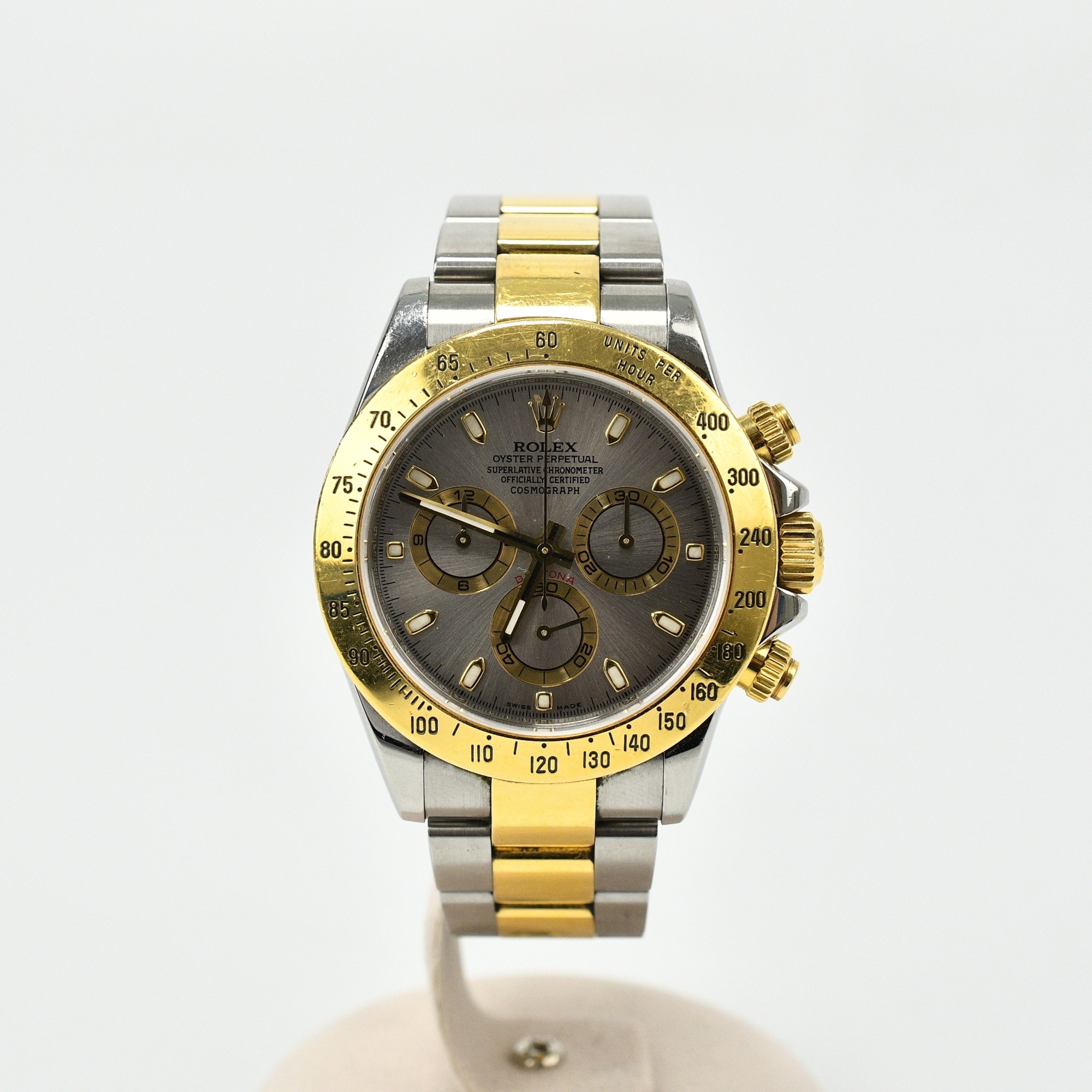 ロレックス デイトナ グレー文字盤 SS×YG/AT Bランク