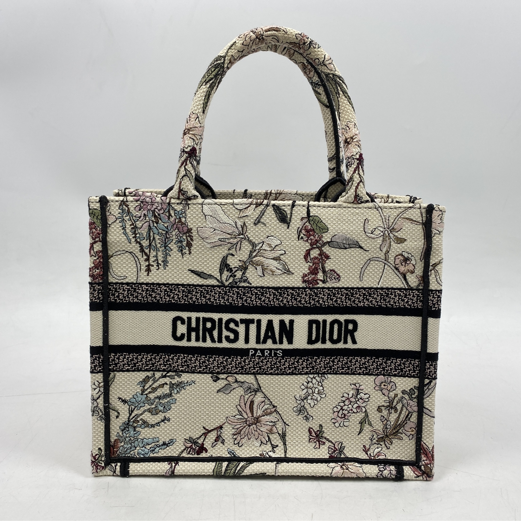 ディオール ブックトート ミルフィオリ 白×花柄 キャンバス ABランク