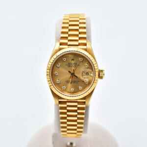 ロレックス デイトジャスト ピンクローマ文字盤 YG/AT 179165 買取実績