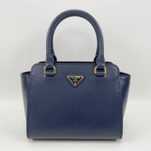 プラダ サフィアーノ 2WAY ショルダーバック ブルー PVC×レザー ハンドバッグ 斜め掛けバッグ 肩掛けバッグ ゴールド金具 1BA380 1BA380 買取実績【買取日：2026年1月27日】