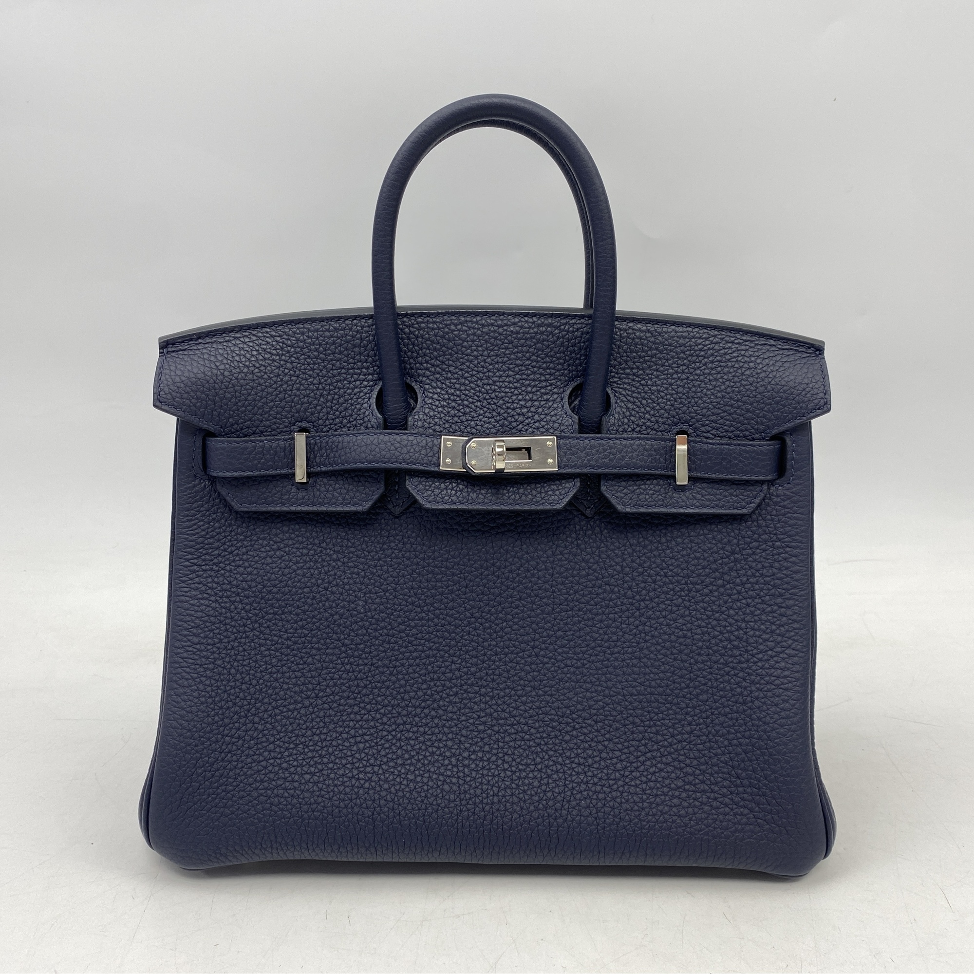 エルメス バーキン25 ブルーニュイ トゴ A刻 SV金具 ABランク