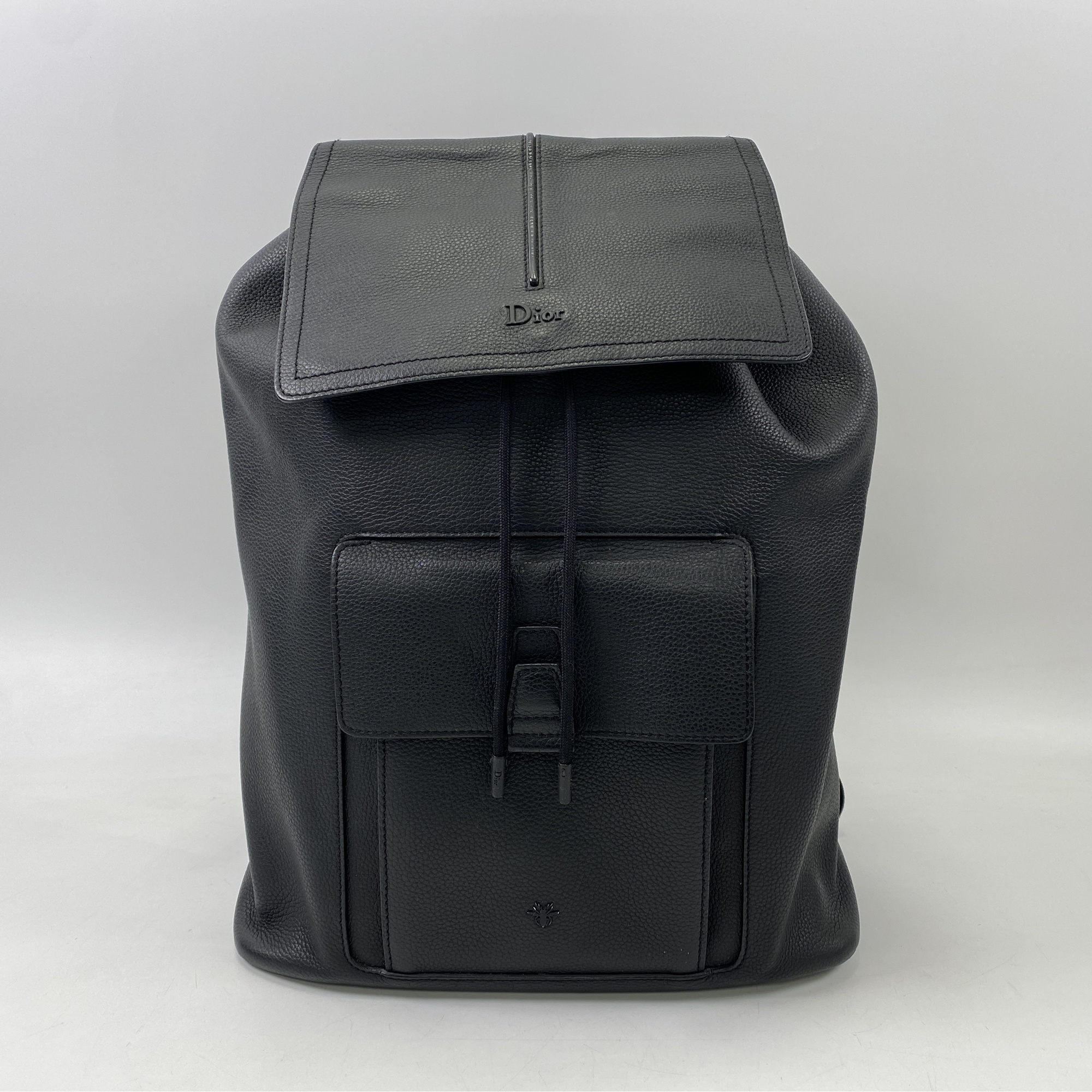 ディオール ビーモーション バックパック 黒 レザー Bランク