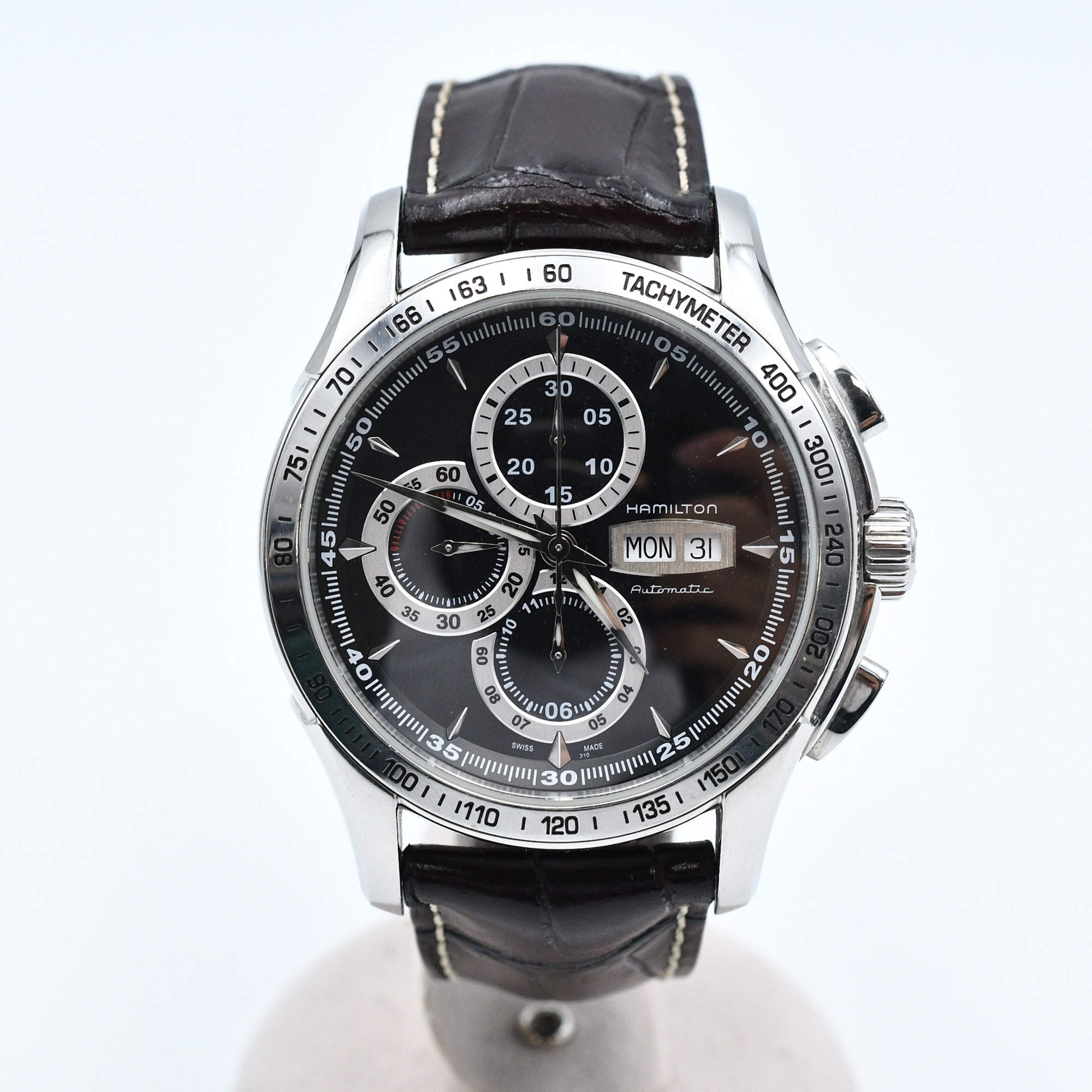 ハミルトン ジャズマスター ロードレーシング クロノグラフ 黒文字盤 SS/AT Bランク