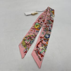 エルメス ツイリー ラ・フォル・パレード ピンク×マルチカラー シルク 買取実績【買取日：2026年1月6日】