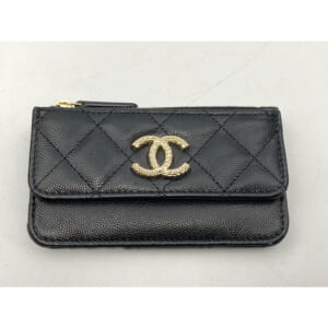シャネル ココマーク フラグメントケース 黒 キャビアスキン SV金具 AP4257 買取実績【買取日：2025年6月24日】