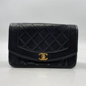 シャネル ダイアナ22 Sフラップ Sチェーンショルダーバッグ 黒 ラムスキン GD金具 買取実績【買取日：2025年11月3日】
