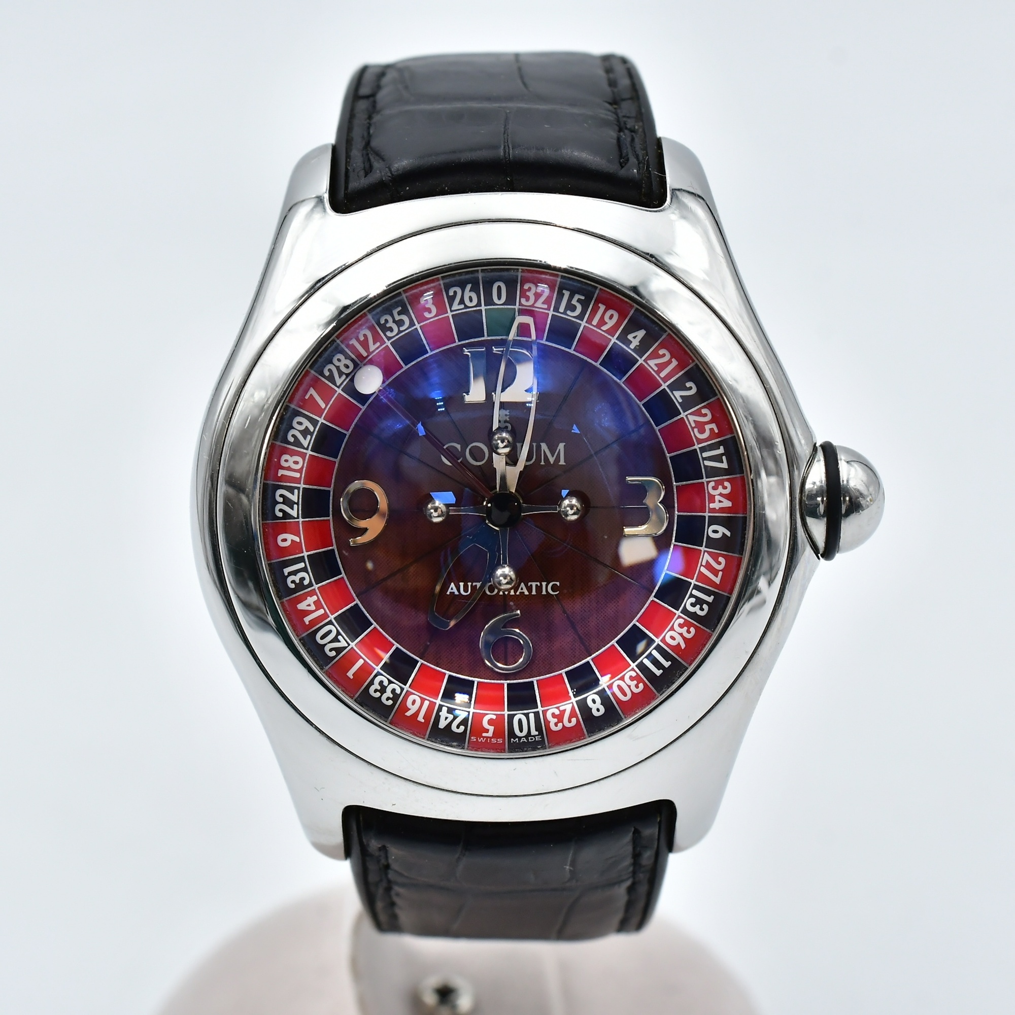 コルム バブル カジノロワイヤル ブラウン文字盤 SS×革/AT Bランク