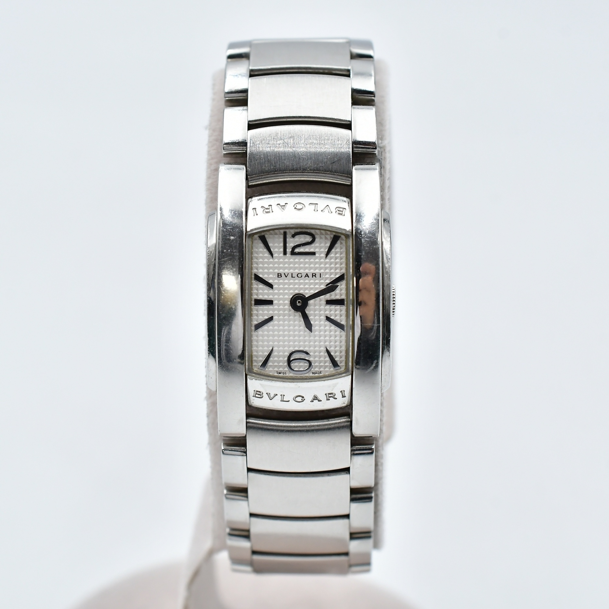 ブルガリ アショーマ 白文字盤 SS/QZ Bランク