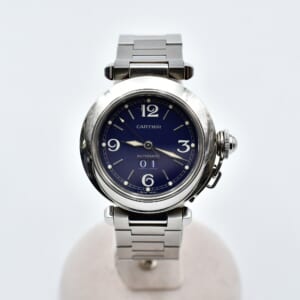 カルティエ パシャC ビックデイト ブルー文字盤 SS/AT W31047M7 買取実績【買取日：2026年1月5日】