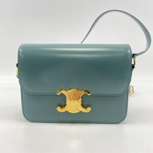 セリーヌ トリオンフ ティーン ショルダーバッグ グリーン レザー ゴールド金具 買取実績【買取日：2026年1月24日】