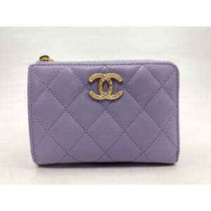 シャネル ココマーク ジッピーウォレット パープル キャビアスキン GD金具 買取実績【買取日：2025年9月18日】