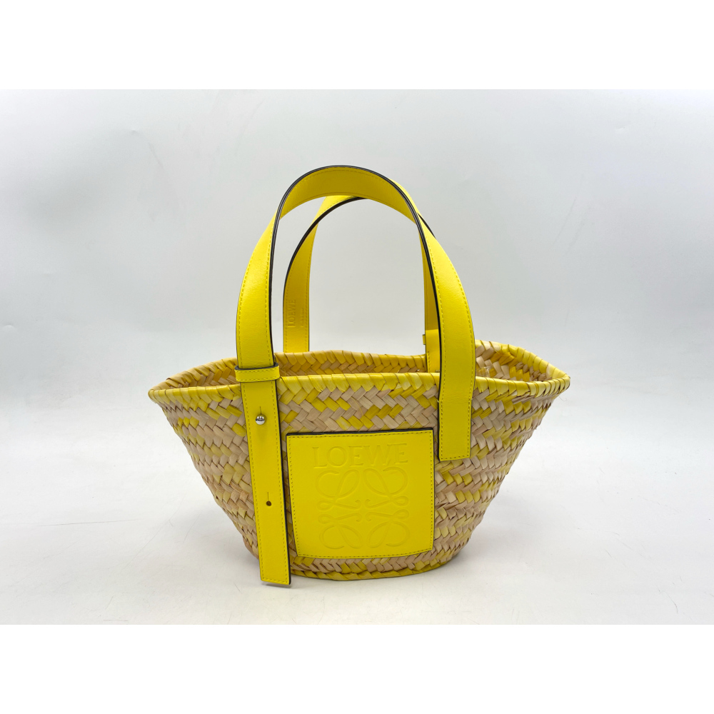 ロエベ アナグラム カゴ バッグ ラフィア Aランク