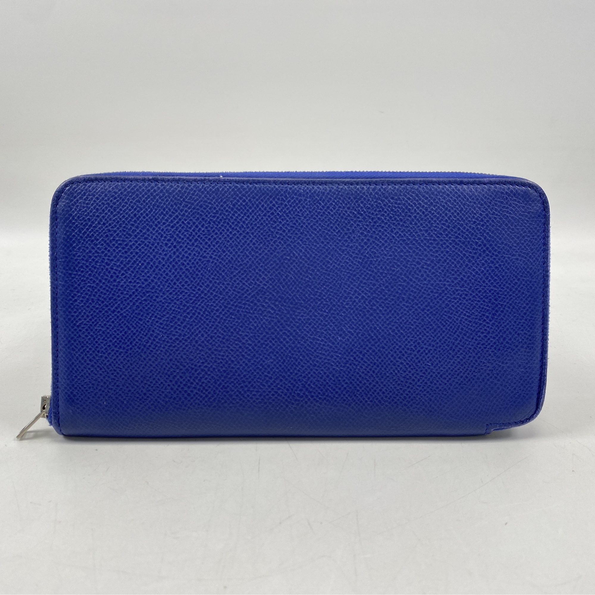 エルメス アザップロング ブルー レザー A刻印 Bランク