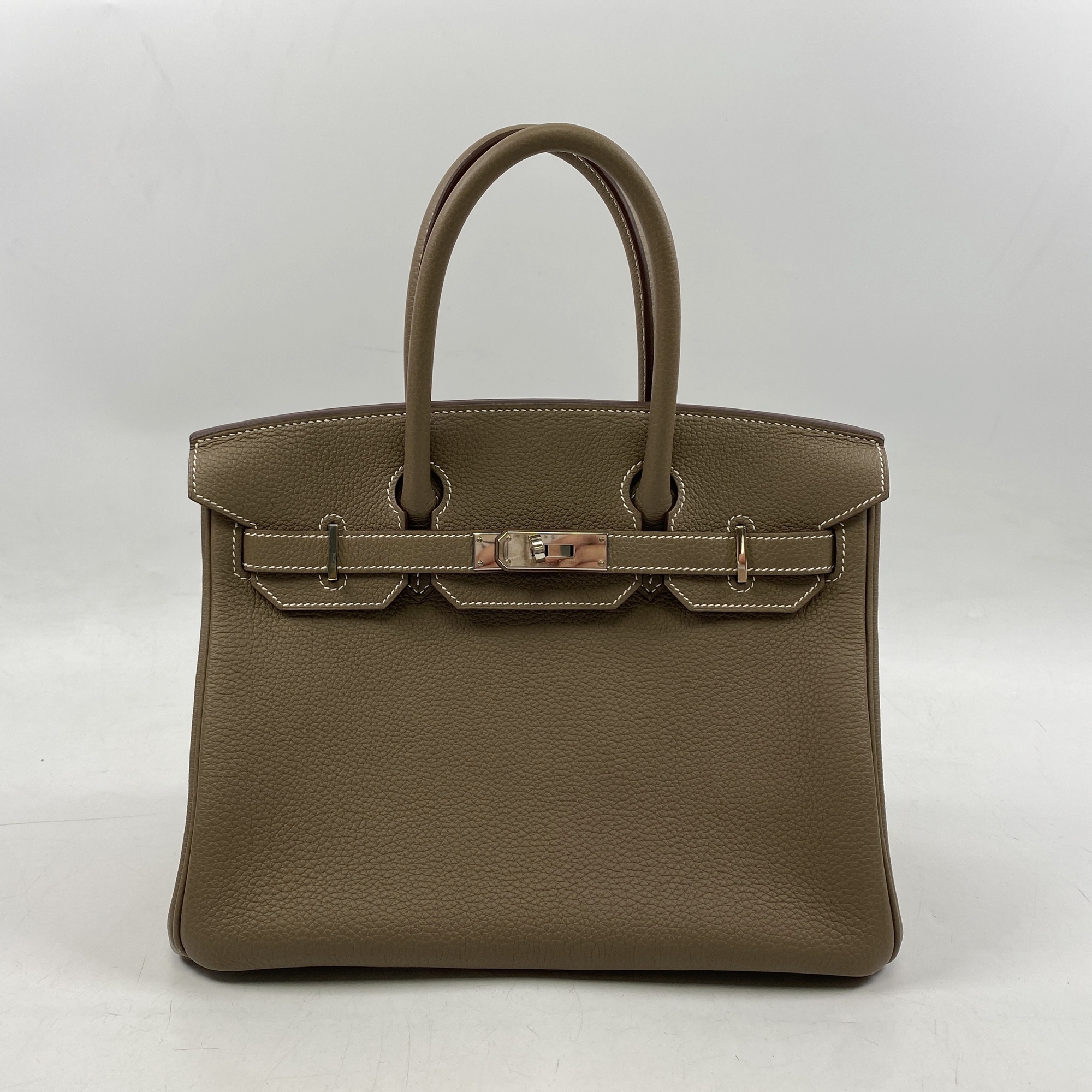 エルメス バーキン30 トゴ SV金具 エトゥープ B刻印 ABランク