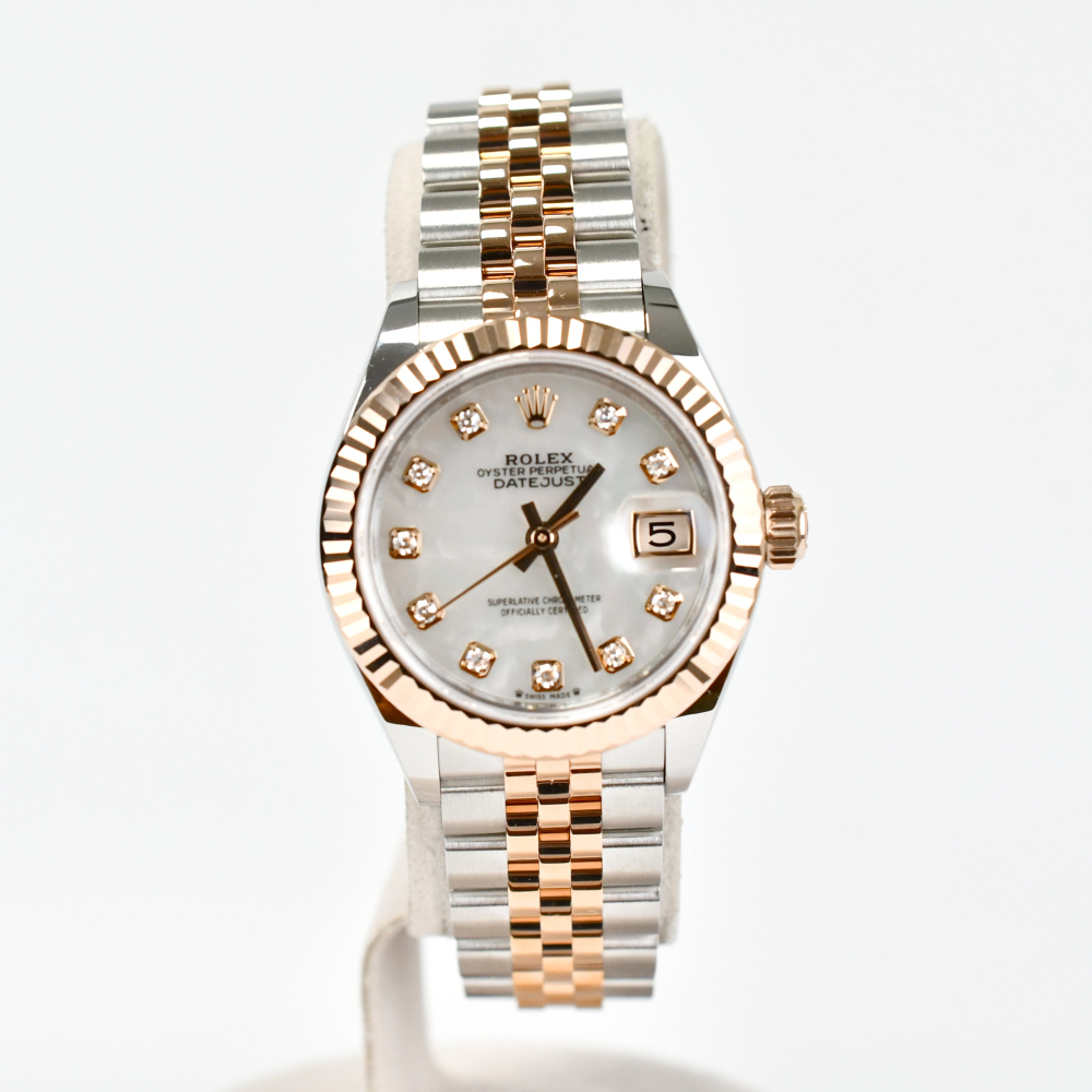 ロレックス デイトジャスト ホワイトシェル文字盤 新PD ジュビリーブレス SS×PG/AT 279171NG【買取日:2024年6月8日】 Nランク