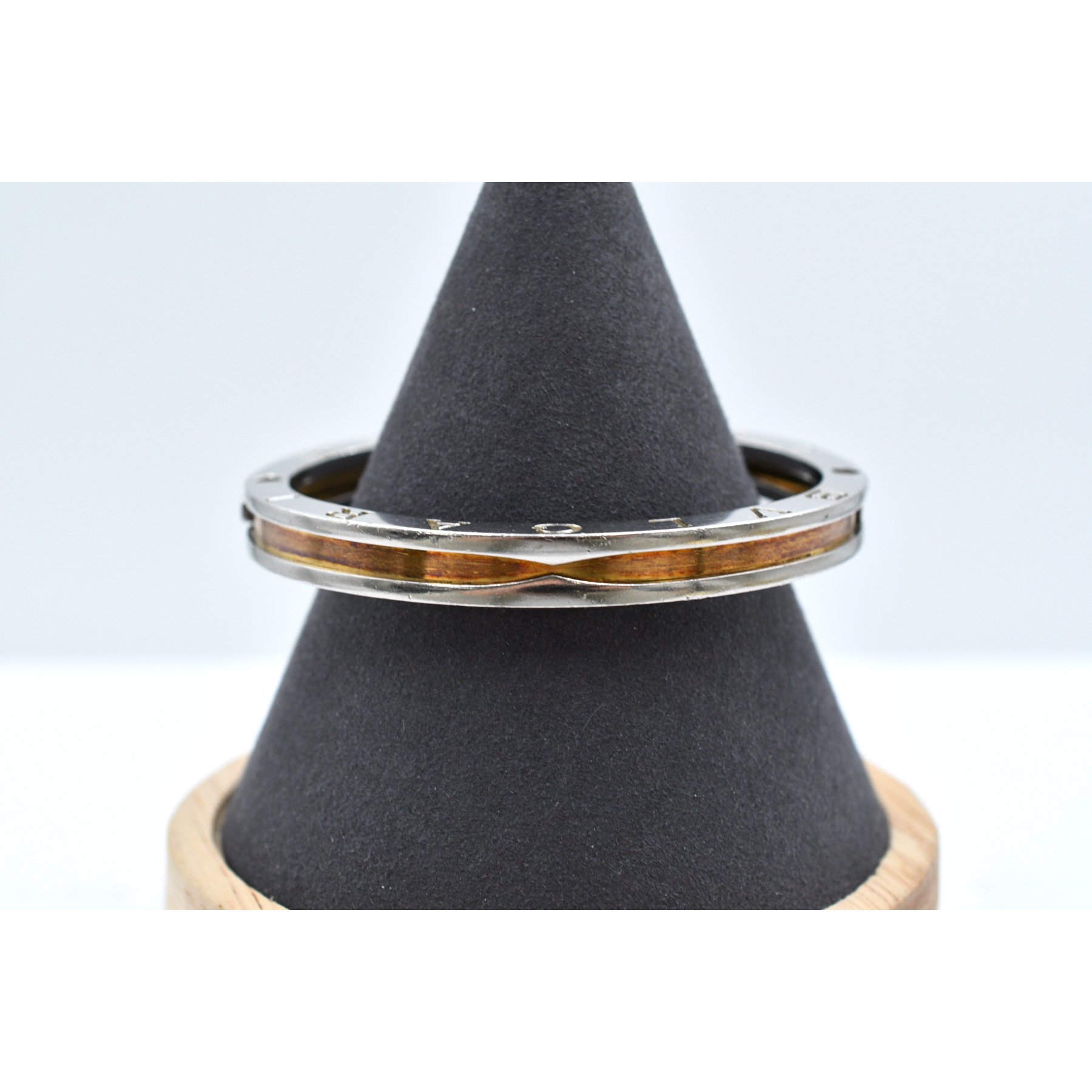 ブルガリ B-ZERO1 ビーゼロワン バングル SS/AT 750 イエローゴールド Bランク