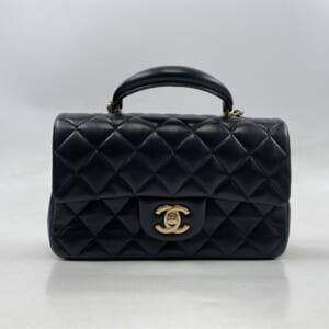 シャネル マトラッセ トップハンドル ミニ フラップ バッグ 黒 ラムスキン GD金具 買取実績【買取日：2026年1月27日】