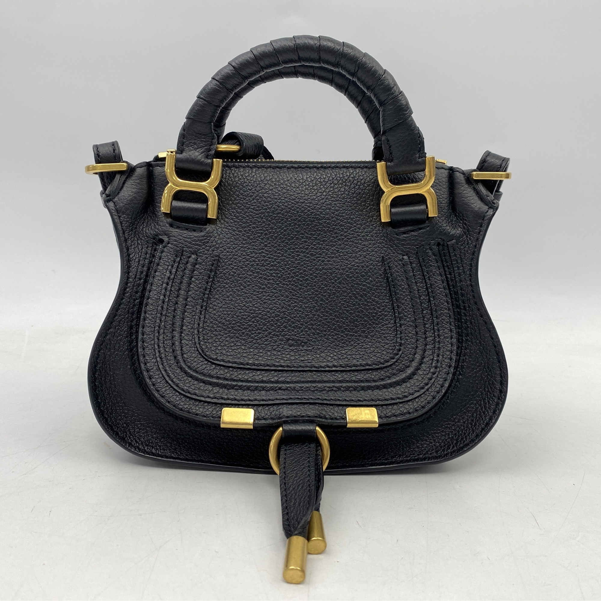 クロエ マーシー 2WAYハンドバッグ 黒 レザー ABランク