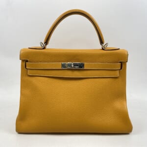 エルメス ケリー32 内縫い アマゾーヌ イエロー系 トリヨン SV金具 □P刻印 買取実績【買取日：2026年1月26日】